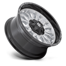 22x10 Fuel Off-Road D798 Arc Silver Brushed Face Black Lip 8x170 ET-18 Wheel
