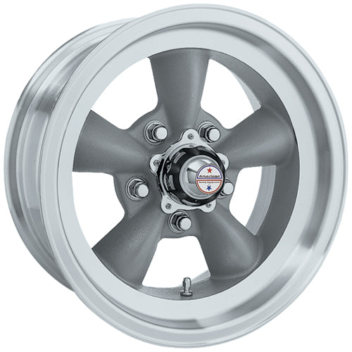 15x10 American Racing Torq Thrust D Gray Wheel 5x114.3 15-10 5-114.3 ET-44