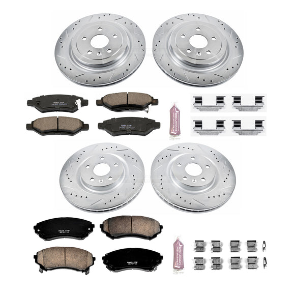 PowerStop Z23 Daily Driver Carbon-Fiber Ceramic Brake Pad and Drilled & Slotted