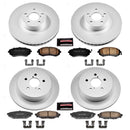 PowerStop Genuine Geomet Coated Rotor and Low-Dust Ceramic Brake Pad Kit