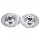 PowerStop Evolution Drilled Slotted Rotors Pair Front For Volkswagen Jetta