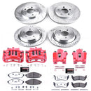 PowerStop Z26 Street Performance Ceramic Brake Pad, Drilled Slotted Rotor, and C
