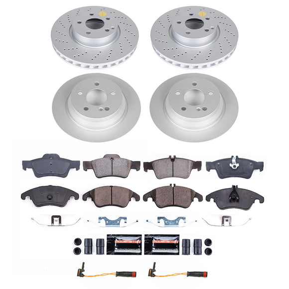 PowerStop Genuine Geomet Coated Rotor and Carbon-Fiber Ceramic Brake Pad Kit