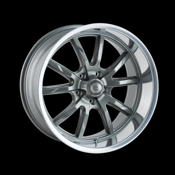 18x8 Ridler 650 Grey/Polished Lip Wheel/Rim 5x114.3 5-114.3 18-8 ET0
