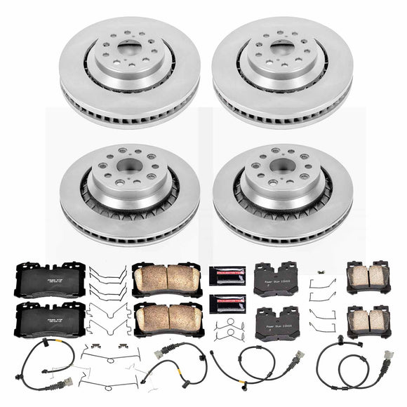 PowerStop OE Stock Replacement Low-Dust Ceramic Brake Pad and Rotor Kit