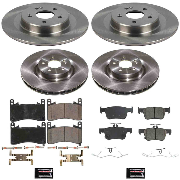 OE Stock Replacement Low-Dust Ceramic Brake Pad and Rotor Kit