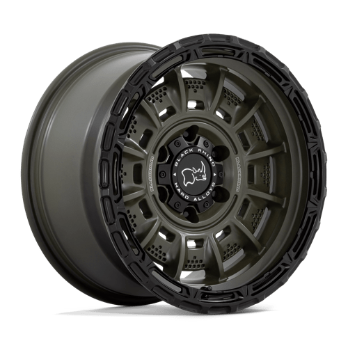 17x9 Black Rhino Legion Olive Drab Green Black Lip 6x139.7 ET0.00 Wheel