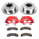 PowerStop Z36 Truck and SUV Ceramic Brake Pad, Drilled & Slotted Rotor, and Cali