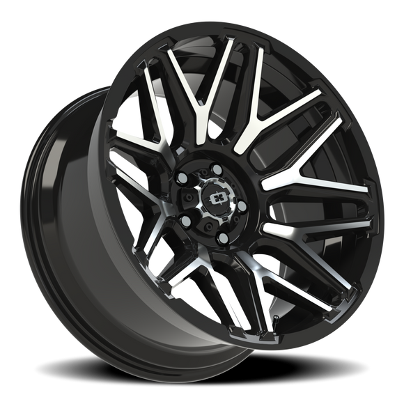 20X10 Vision 305 Rekluse Gloss Black Machined Face Wheel 5x127 5x5 ET-25 CB78.1