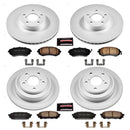 PowerStop Genuine Geomet Coated Rotor and Low-Dust Ceramic Brake Pad Kit