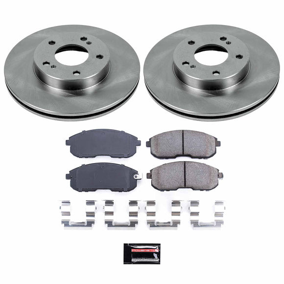 PowerStop OE Stock Replacement Low-Dust Ceramic Brake Pad and Rotor Kit