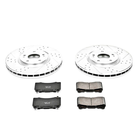 PowerStop Z23 Daily Driver Carbon-Fiber Ceramic Brake Pad and Drilled & Slotted