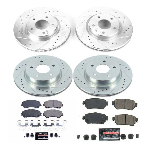 PowerStop Z23 Daily Driver Carbon-Fiber Ceramic Brake Pad and Drilled & Slotted