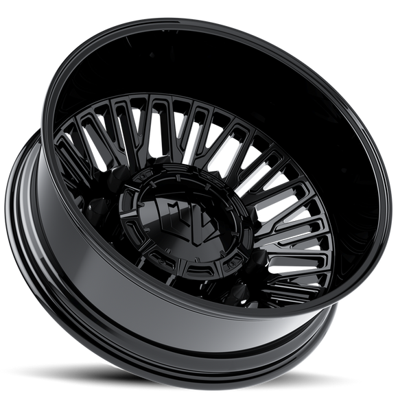 24x8.25 MTX Rageous Gloss Black 10x225 ET-225 CB170.13 Wheel