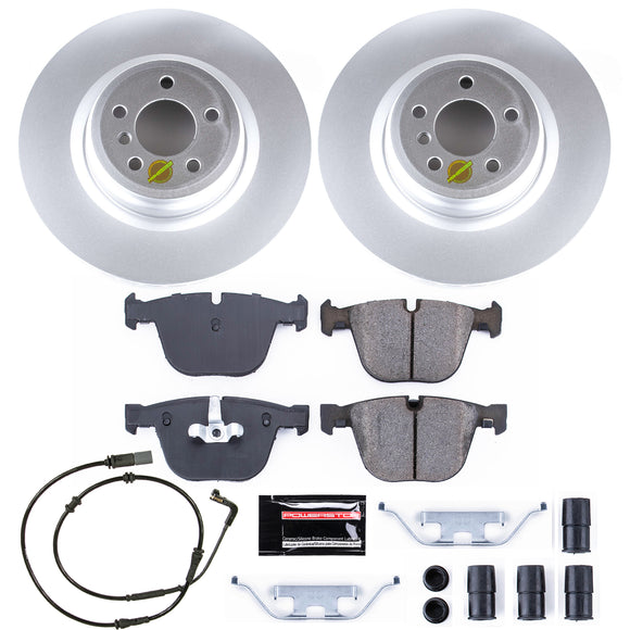 PowerStop Genuine Geomet Coated Rotor and Carbon-Fiber Ceramic Brake Pad Kit