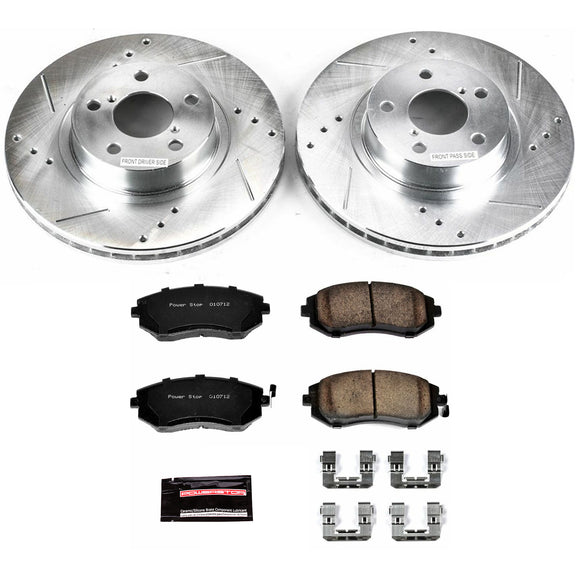 PowerStop Z23 Daily Driver Carbon-Fiber Ceramic Brake Pad and Drilled & Slotted