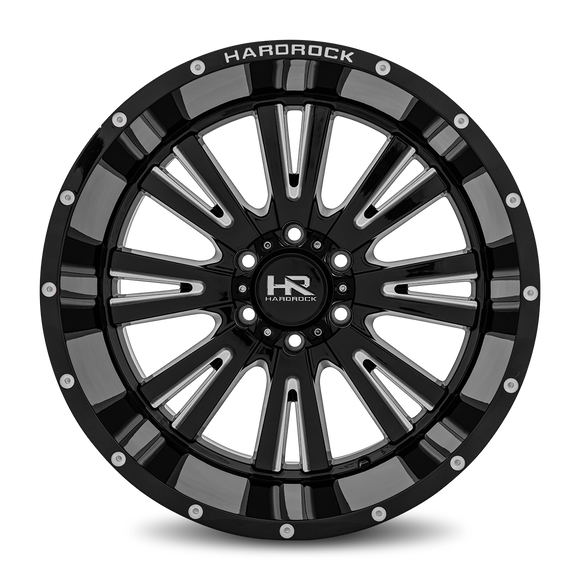 20x12 Hardrock Spine XPosed Gloss Black Milled 5x150 ET-44 wheel/rim