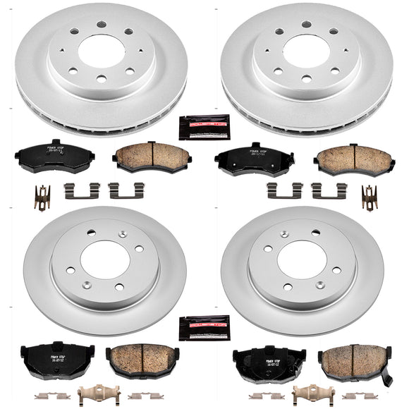 PowerStop Genuine Geomet Coated Rotor and Low-Dust Ceramic Brake Pad Kit