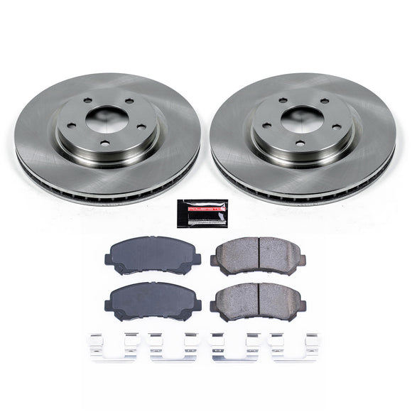 PowerStop OE Stock Replacement Low-Dust Ceramic Brake Pad and Rotor Kit