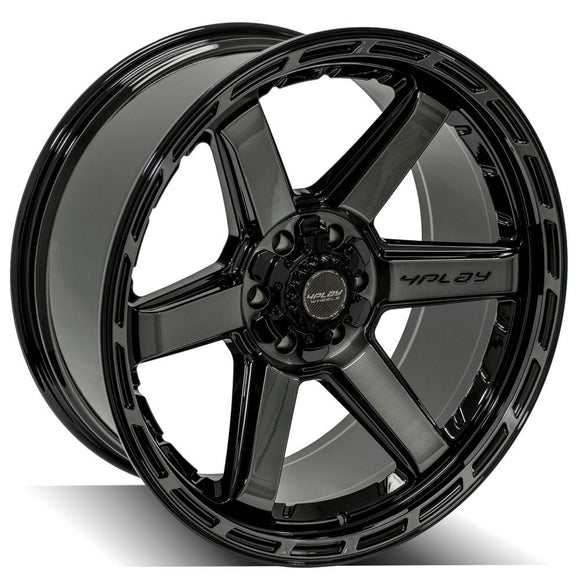 4Play Gen3 4P63 22x10 Black Brushed Face Tinted Wheel 6x135 ET-18 CB106.1
