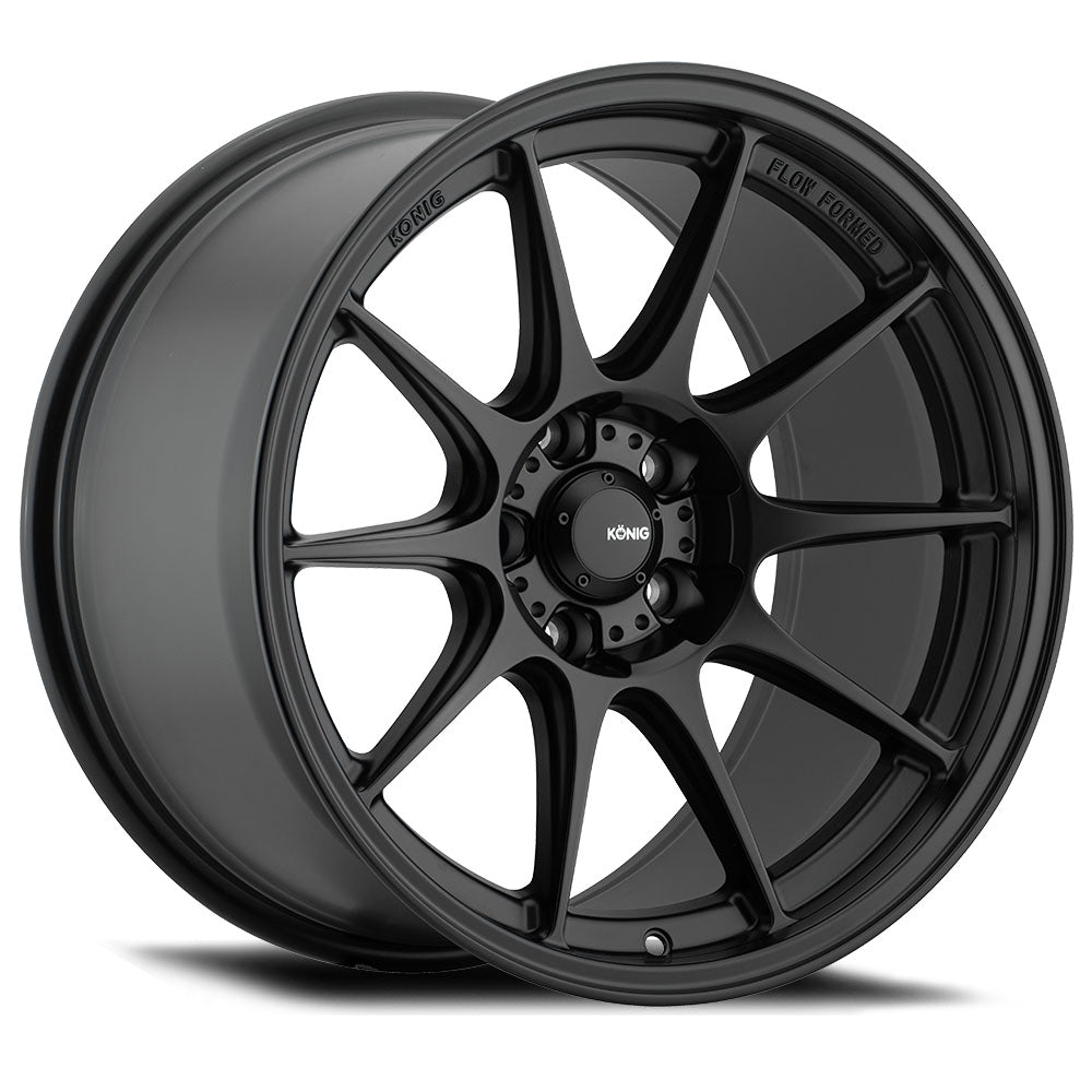 17x8 Konig Dekagram Semi-Matte Black 5x114.3 5x4.5 ET40 Wheel Rim