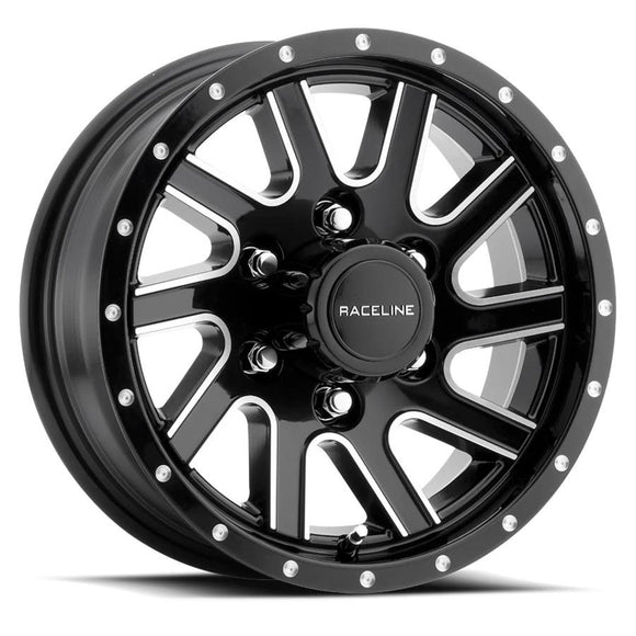 15x5 Raceline 820M Gloss Black Machined 5x114.3 5x4.5 ET0 Wheel Rim