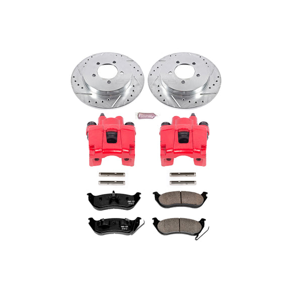 PowerStop Z23 Daily Driver Carbon-Fiber Ceramic Pads Drilled & Slotted Rotor & C