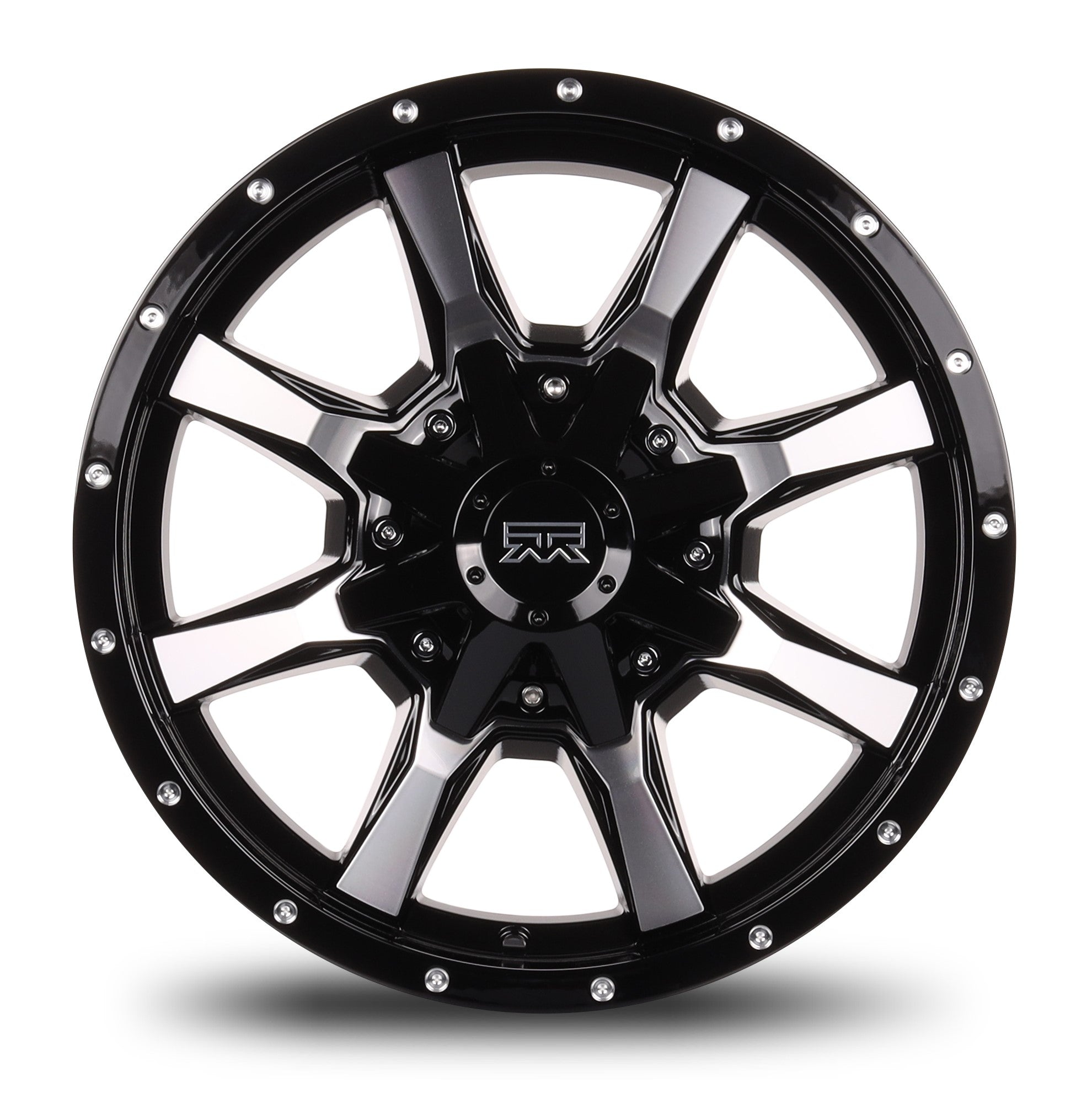 17x9 Mudder Trucker MT513 Black Machined 5x127 5x5 5x139.7 5x5.5 ET-12 Wheel - 0