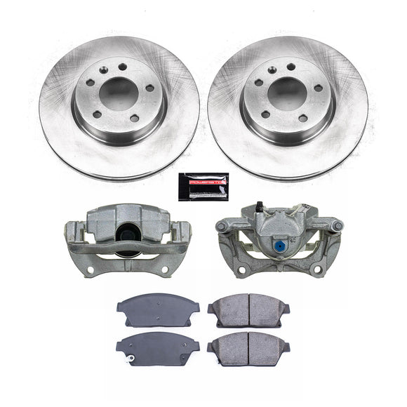 PowerStop OE Stock Replacement Low-Dust Ceramic Brake Pad, Rotor and Caliper Kit