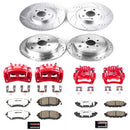 PowerStop Z26 Street Performance Ceramic Brake Pad, Drilled Slotted Rotor, and C