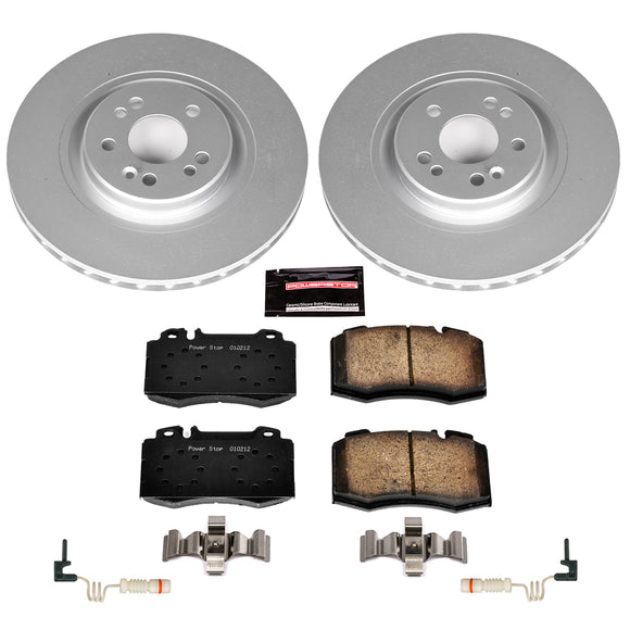 PowerStop Genuine Geomet Coated Rotor and Carbon-Fiber Ceramic Brake Pad Kit