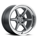 18x10.5 Kansei K14G Roku Matte Gray Machined Lip 5x112 ET12 CB66.56 Wheel