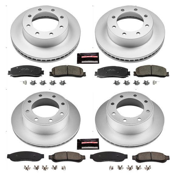 PowerStop Genuine Geomet Coated Rotor and Low-Dust Ceramic Brake Pad Kit