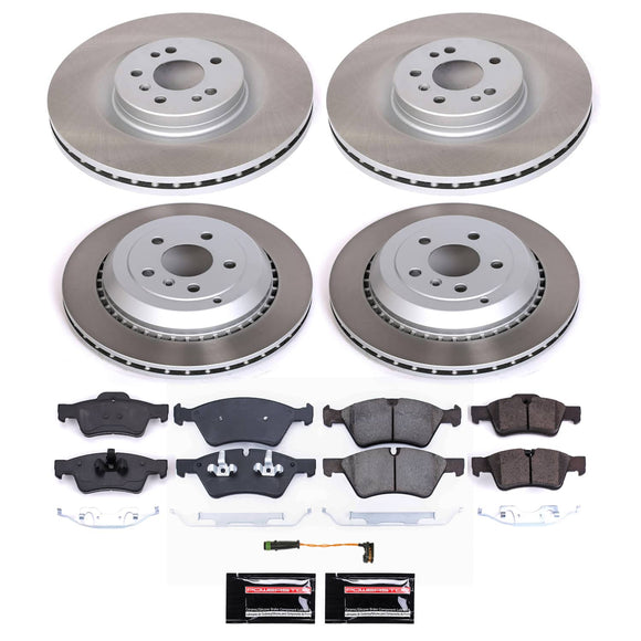 PowerStop Semi-Coated Rotor and Low-Dust Ceramic Brake Pad Kit
