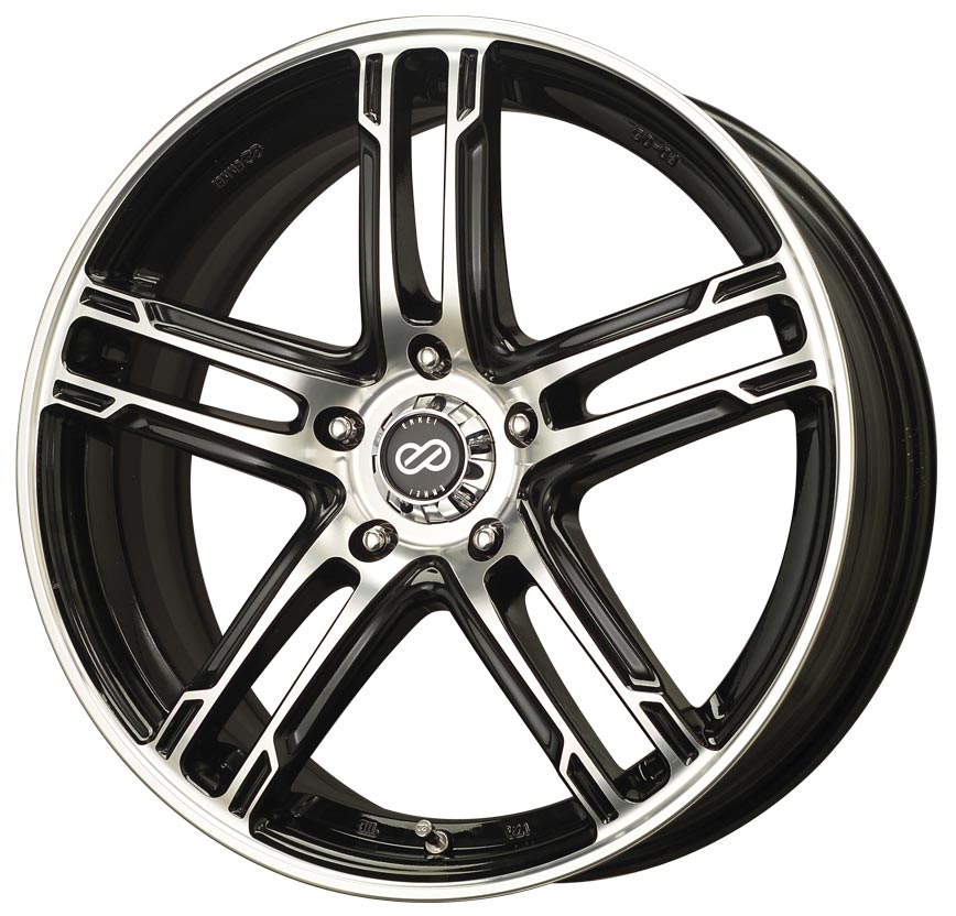 18x7.5 Enkei FD-05 Black Wheel/Rim 5x114.3 5-114.3 5x4.5 18-7.5 ET45