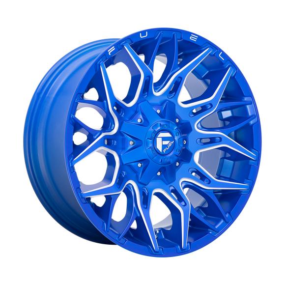 22X10 Fuel D770 TWITCH Anodized Blue Milled 5X139.7/5X150 ET-18 wheel/rim