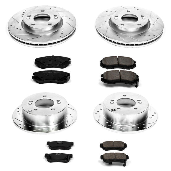 PowerStop Z23 Daily Driver Carbon-Fiber Ceramic Brake Pad and Drilled & Slotted