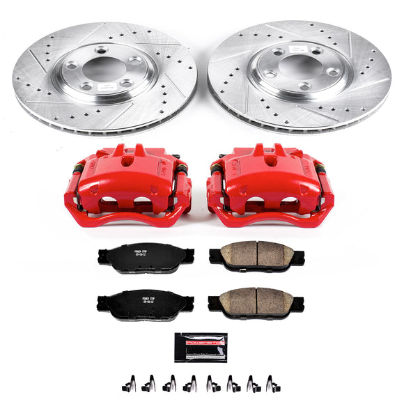 PowerStop Z23 Daily Driver Carbon-Fiber Ceramic Pads Drilled & Slotted Rotor & C