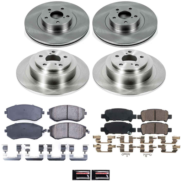 PowerStop OE Stock Replacement Low-Dust Ceramic Brake Pad and Rotor Kit