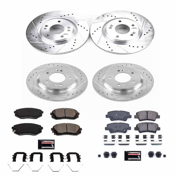 PowerStop Z23 Daily Driver Carbon-Fiber Ceramic Brake Pad and Drilled & Slotted