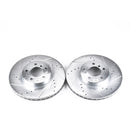 PowerStop Evolution Drilled Slotted Rotors Pair Front For BMW X5