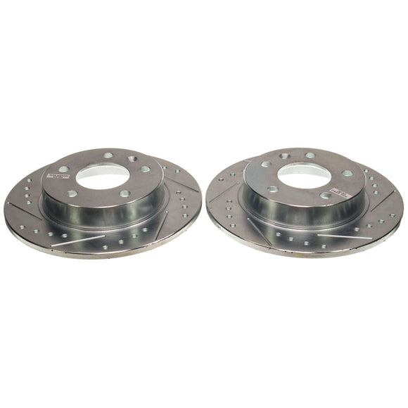 PowerStop Evolution Drilled Slotted Rotors Pair Rear For Buick Encore GX
