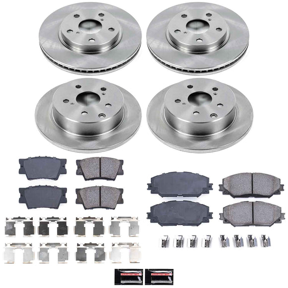 PowerStop OE Stock Replacement Low-Dust Ceramic Brake Pad and Rotor Kit