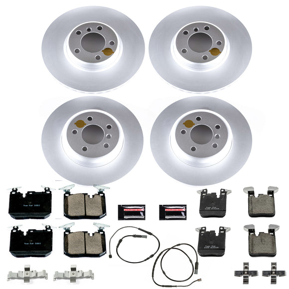 PowerStop Genuine Geomet Coated Rotor and Carbon-Fiber Ceramic Brake Pad Kit