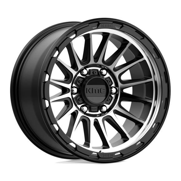 17X9 KMC KM542 Impact Satin Black Machined 6X139.7 ET-12 wheel/rim