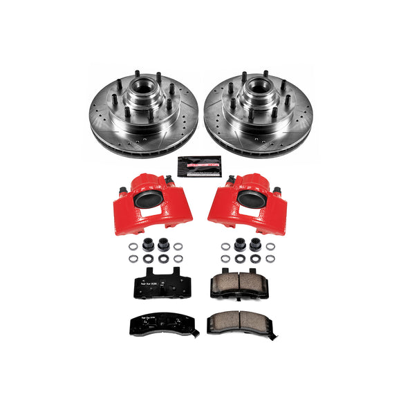 PowerStop Z23 Daily Driver Carbon-Fiber Ceramic Pads Drilled & Slotted Rotor & C