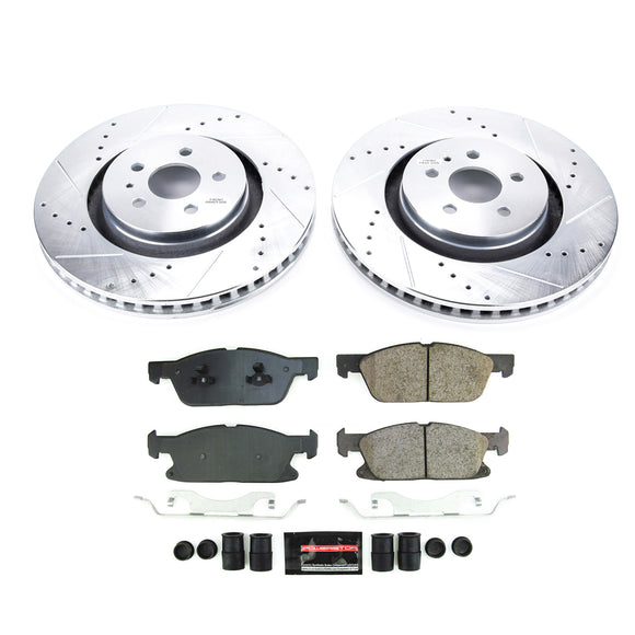PowerStop Z23 Daily Driver Carbon-Fiber Ceramic Brake Pad and Drilled & Slotted