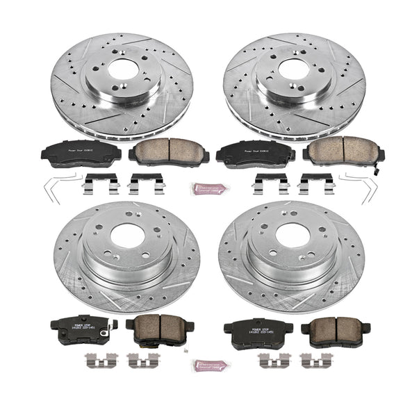 PowerStop Z23 Daily Driver Carbon-Fiber Ceramic Brake Pad and Drilled & Slotted
