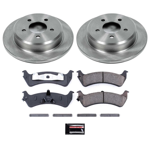 PowerStop OE Stock Replacement Low-Dust Ceramic Brake Pad and Rotor Kit