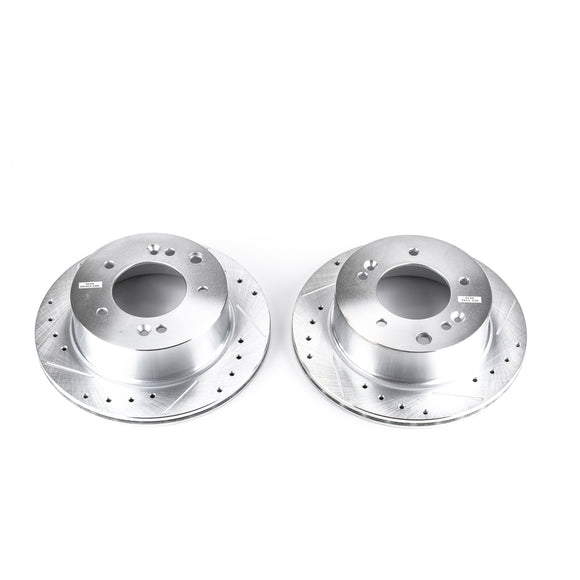 PowerStop Evolution Drilled Slotted Rotors Pair Rear For Kia Sorento